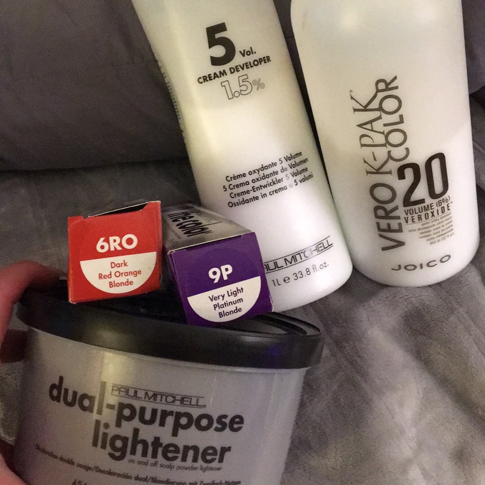Paul Mitchell and Joico bleach color etc.